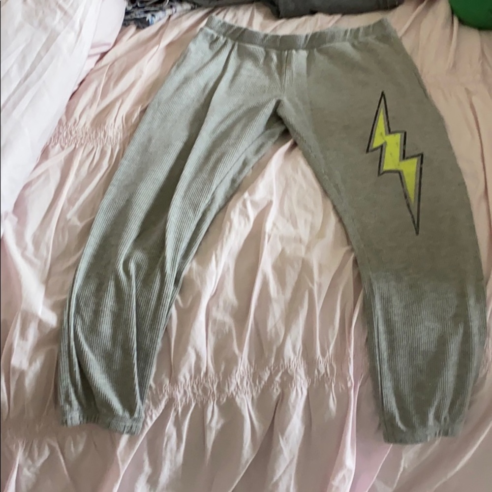 Rock candy lightning bolt sweat pants